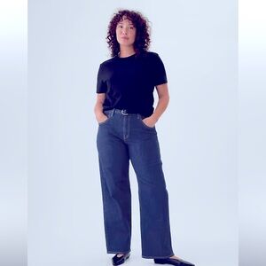 Gap Women's Vintage Inspired Mid Rise '90s Loose Jeans Dark Indigo Classic 8/29